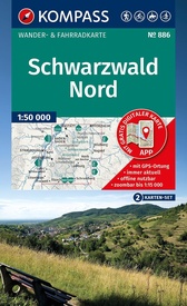 Wandelkaart 886 Schwarzwald Nord | Kompass