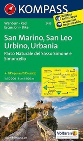 Wandelkaart 2455 San Marino - San Leo Urbino - Urbania | Kompass