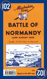 Historische Kaart 102 Battle of Normandy 1944 | Michelin
