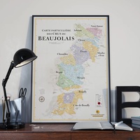 Beaujolais Carte des vins | 50 x 70 cm