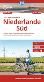 Fietskaart NL2 ADFC Radtourenkarte Nederland Zuid | BVA BikeMedia