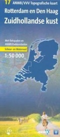 Fietskaart - Wandelkaart 17 Zuid Hollandse Kust - Den Haag - Rotterdam (Topografisch)  | ANWB