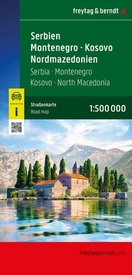 Wegenkaart - landkaart Servië - Montenegro - Macedonië | Freytag & Berndt
