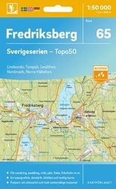 Wandelkaart - Topografische kaart 65 Sverigeserien Fredriksberg | Norstedts