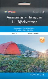 Wandelkaart 6 Outdoorkartan Ammarnäs - Hemavan - Lill - Björkvattnet | Norstedts