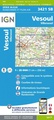 Wandelkaart - Topografische kaart 3421SB Vesoul | IGN - Institut Géographique National
