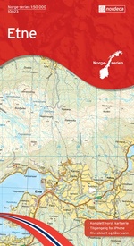 Wandelkaart - Topografische kaart 10023 Norge Serien Etne | Nordeca
