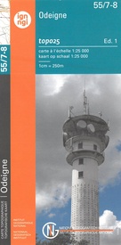 Wandelkaart - Topografische kaart 55/7-8 Topo25 Odeigne | NGI - Nationaal Geografisch Instituut
