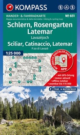 Wandelkaart 651 Schlern, Rosengarten, Latemar | Kompass