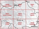 Overzicht topografische kaarten Noorwegen Hardangervidda 1:50.000 Norge Serien