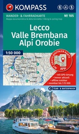 Wandelkaart 105 Lecco - Valle Brembana | Kompass