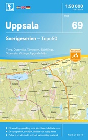 Wandelkaart - Topografische kaart 69 Sverigeserien Uppsala | Norstedts