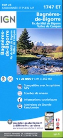 Wandelkaart - Topografische kaart 1747ET Bagnères-de-Bigorre | IGN - Institut Géographique National