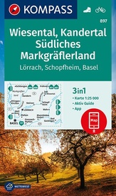 Wandelkaart 897 Wiesental - Kandertal - Südliches Markgräflerland | Kompass
