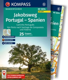 Wandelgids 5894 Jakobsweg Portugal - Spanien, Camno Portugues, | Kompass