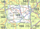 Fietskaart - Wegenkaart - landkaart 149 Lyon - St. Etienne - PNR du Livardois Forez | IGN - Institut Géographique National
