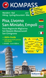 Wandelkaart 2457 Pisa - Livorno - San Miniato - Empoli | Kompass