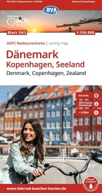 Fietskaart DK3 ADFC Radtourenkarte Denemarken Kopenhagen Seeland | BVA BikeMedia