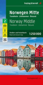 Wegenkaart - landkaart 2 Noorwegen Centr. Trondheim-Lillehammer-Alesund | Freytag & Berndt