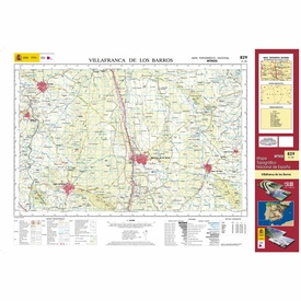 Topografische kaart 829 MT50 Villafranca de los Barros | CNIG - Instituto Geográfico Nacional1