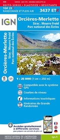 Wegenkaart - landkaart 3437ETR Orcières-Merlette / Sirac / Mourre Froid/PNR Ecrins | IGN - Institut Géographique National1
