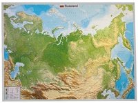 Rusland met voelbaar 3D reliëf 77 x 57 cm