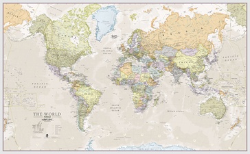 Wereldkaart Classic 119 x 84 cm | Maps International