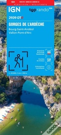Wandelkaart 2939OTR Gorges de l'Ardèche | IGN - Institut Géographique National