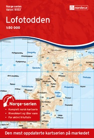 Wandelkaart - Topografische kaart 10132 Norge Serien Lofotodden | Nordeca