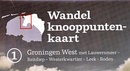 Wandelknooppuntenkaart - Wandelkaart 1 Groningen west | Reisboekwinkel de Zwerver