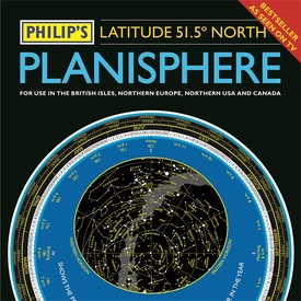 Sterrenkaart - Planisfeer Planisphere (Latitude 51. 5 North)  | Philip's Maps