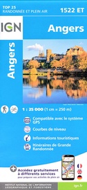 Wandelkaart - Topografische kaart 1522ET Angers | IGN - Institut Géographique National