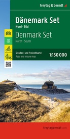 Wegenkaart - landkaart Denemarken Noord + Zuid + fietsroutes | Freytag & Berndt