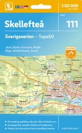 Topografische kaart - Wandelkaart 111 Sverigeserien Skellefteå | Norstedts
