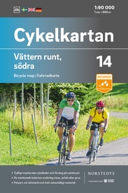 Fietskaart 14 Cykelkartan Vättern runt, södra delen - Vattern Meer zuidelijk gedeelte | Norstedts