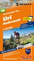 Mountainbikekaart 16 Uri / Andermatt MTB kaart | Hallwag