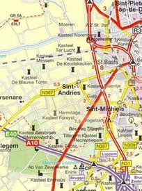 Wegenkaart - landkaart Provinciekaart Vlaams & Waals Brabant | De Rouck