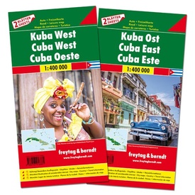 Wegenkaart - landkaart kaartenset Cuba oost en west | Freytag & Berndt