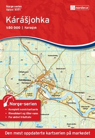 Wandelkaart - Topografische kaart 10171 Norge Serien  Kárášjohka | Nordeca