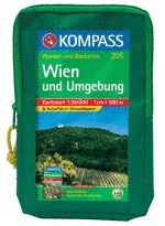 Wandelkaart 205 kaartenset Wien und Umgebung-Wenen | Kompass