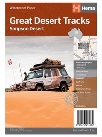 Wegenkaart - landkaart Simpson Desert - Simpson woestijn | Hema Maps
