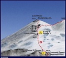 Wandelkaart trekkingmap Elbrus | Climbing-map