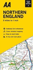 Wegenkaart - landkaart 7 Road Map Britain Northern England | AA
