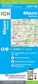 Wandelkaart - Topografische kaart 2337SB Maurs | IGN - Institut Géographique National