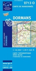 Wandelkaart - Topografische kaart 2713O SB - Serie Bleue Dormans | IGN - Institut Géographique National