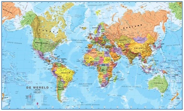 Wereldkaart - Prikbord politiek, 136 x 86 cm, | Maps International