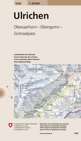 Wandelkaart - Topografische kaart 1250 Ulrichen | Swisstopo