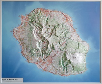 Reliëfkaart 60075 Réunion | 72 x 57 cm | IGN - Institut Géographique National