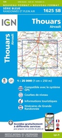 Topografische kaart - Wandelkaart 1625SB Thouars | IGN - Institut Géographique National