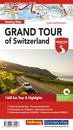 Wegenkaart - landkaart Grand Tour of Switzerland Touring map | Hallwag